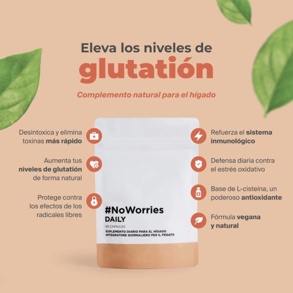Glutatión y alcohol: qué es, por qué baja cuando bebes y cómo apoyar sus niveles - NoWorries Lab