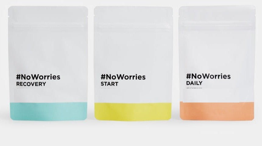Pack Completo NoWorries: bolsas de NW Recovery, NW Start y NW Daily